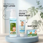 Kidsveda Baby Skin Care Combo – Diaper Rash Cream | Lotion | Bathing Bar